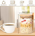 Bocal hermétique Anti-fuite & fraîcheur | Verre premium avec cuillère intégrée