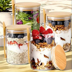 Bocal hermétique Anti-fuite & fraîcheur | Verre premium avec cuillère intégrée