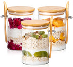 Bocal hermétique Anti-fuite & fraîcheur | Verre premium avec cuillère intégrée