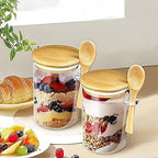 Bocal hermétique Anti-fuite & fraîcheur | Verre premium avec cuillère intégrée