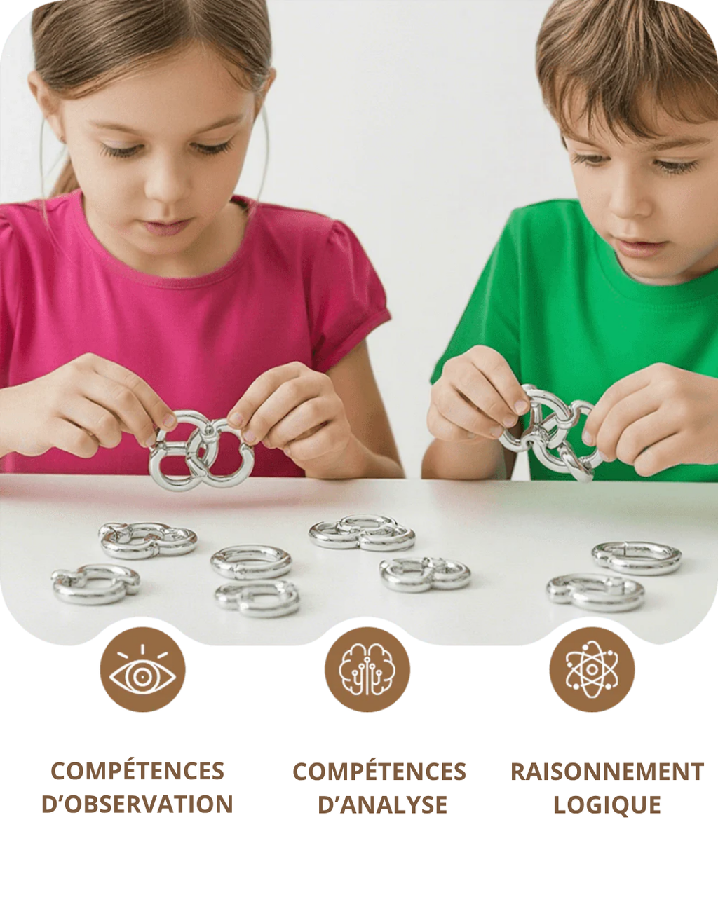 CASSE-TÊTE À ANNEAUX AMUSANT & DÉFI POUR LE CERVEAU