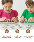 CASSE-TÊTE À ANNEAUX AMUSANT & DÉFI POUR LE CERVEAU