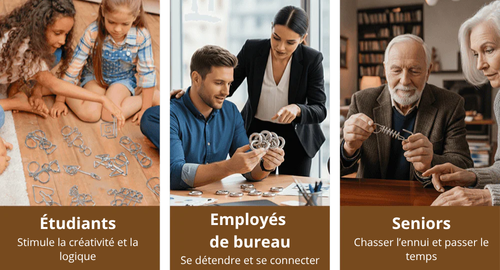 CASSE-TÊTE À ANNEAUX AMUSANT & DÉFI POUR LE CERVEAU