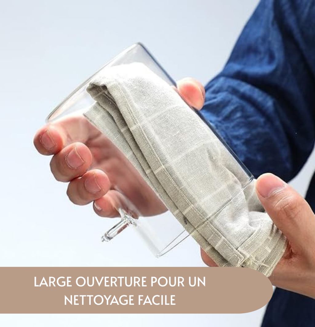 Bocal hermétique Anti-fuite & fraîcheur | Verre premium avec cuillère intégrée