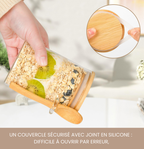 Bocal hermétique Anti-fuite & fraîcheur | Verre premium avec cuillère intégrée