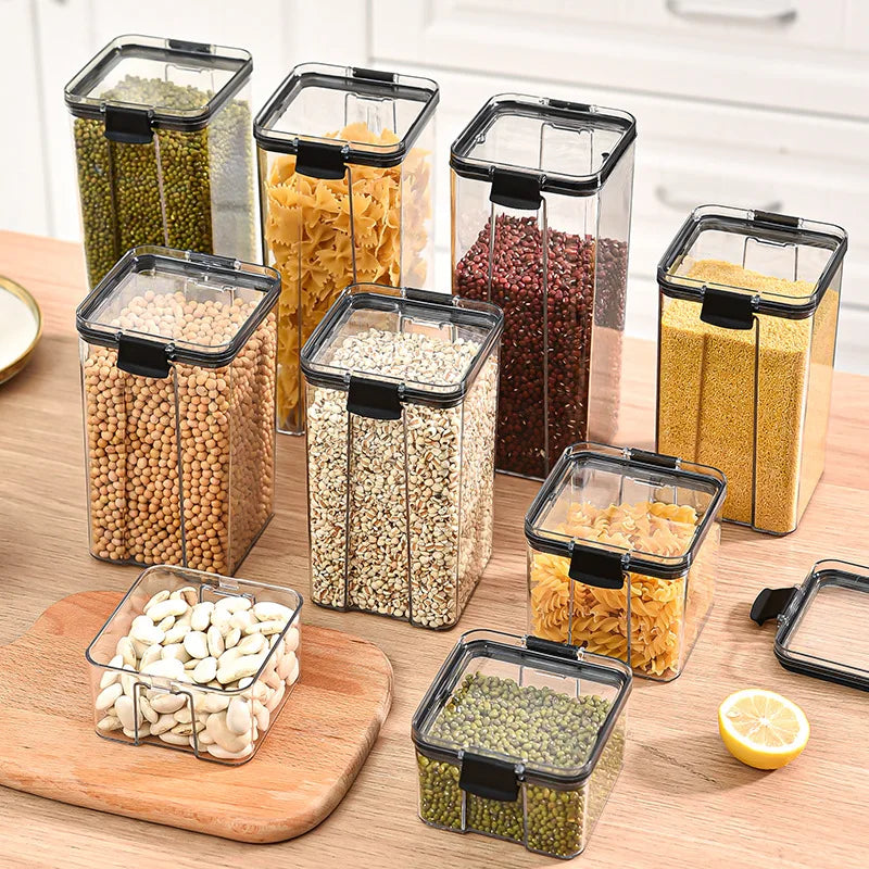 Bocaux de Conservation Hermétiques – Organiseur de Cuisine Anti-Humidité (Grains, Épices, Aliments Secs)