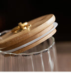 Bocal en Verre Hermétique avec Couvercle en Bois – Chic & Pratique