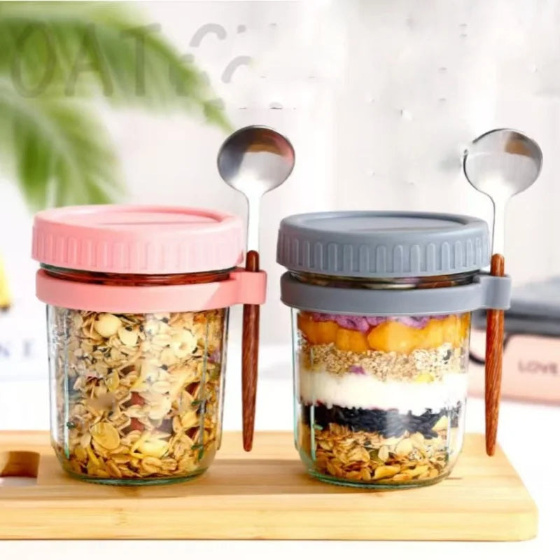 Overnight Oats Jar – Bocal en verre 100% hermétique (Recette Poupette)