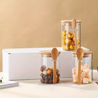 Bocal hermétique Anti-fuite & fraîcheur | Verre premium, Joint hermétique de qualité alimentaire & cuillère intégrée