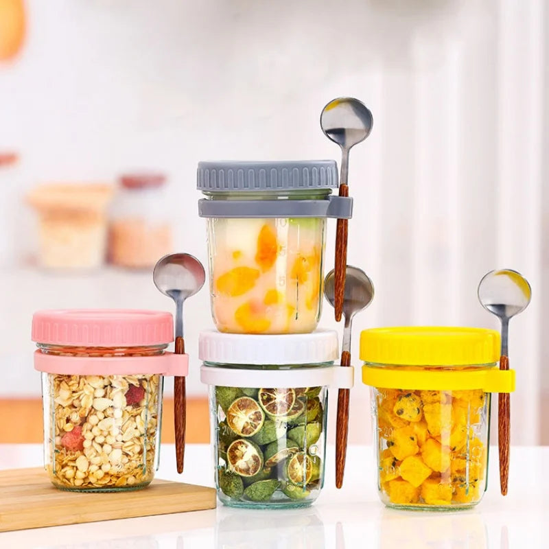 Overnight Oats Jar – Bocal en verre 100% hermétique (Recette Poupette)