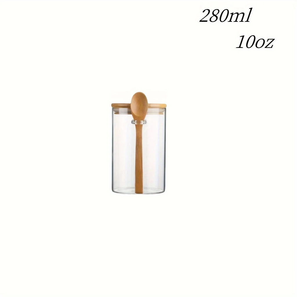 Bocal hermétique Anti-fuite & fraîcheur | Verre premium, Joint hermétique de qualité alimentaire & cuillère intégrée