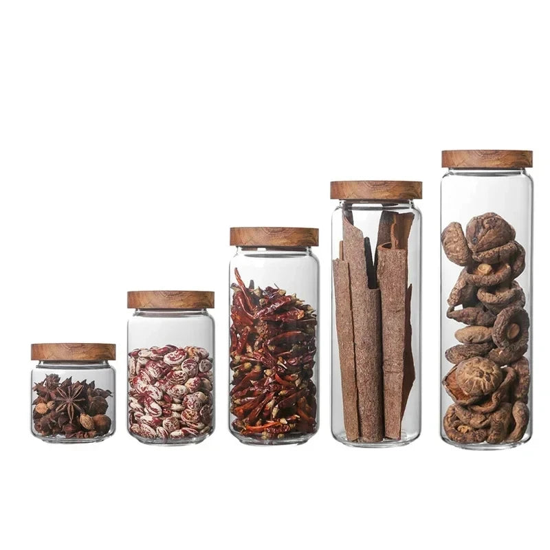 Bocal Hermétique en Verre & Bois – Conservation 100% Fraîcheur