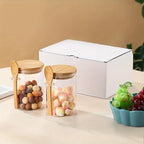 Bocal hermétique Anti-fuite & fraîcheur | Verre premium, Joint hermétique de qualité alimentaire & cuillère intégrée