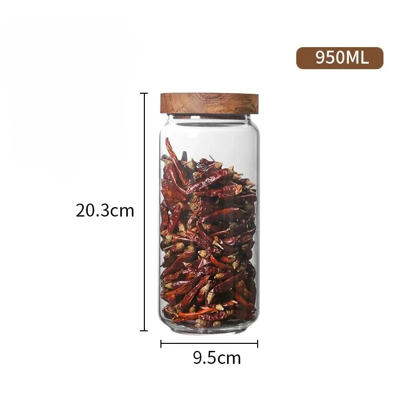 Bocal Hermétique en Verre & Bois – Conservation 100% Fraîcheur