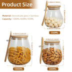 Bocal Hermétique en Verre 34oz avec Couvercle & Cuillère – Idéal pour Épices, Sucre, Café, Thé et Stockage Alimentaire